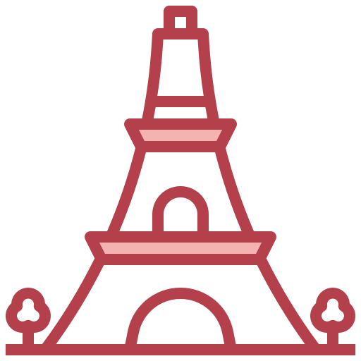 wieża eiffla Surang Red ikona