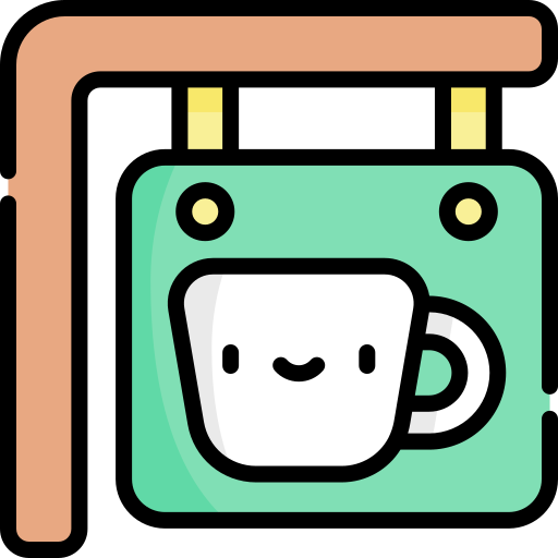 コーヒーショップ Kawaii Lineal color icon