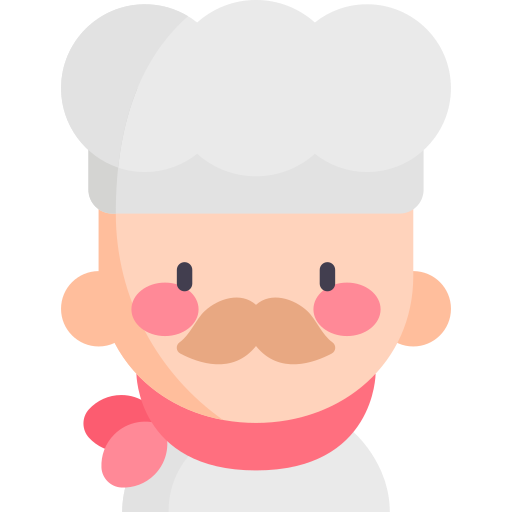 chef Kawaii Flat icoon