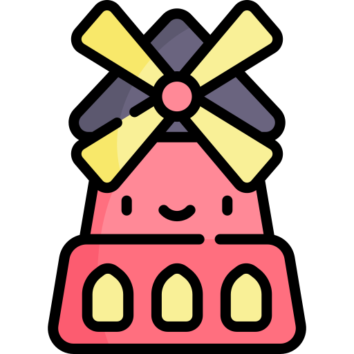 Moulin rouge Kawaii Lineal color icon