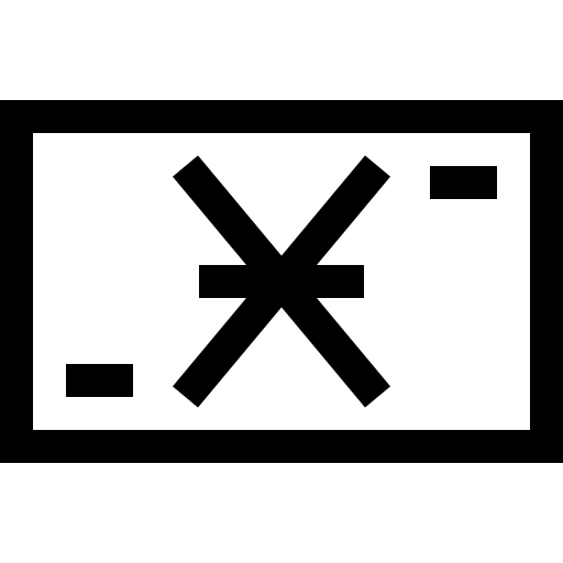 denier Basic Straight Lineal Icône