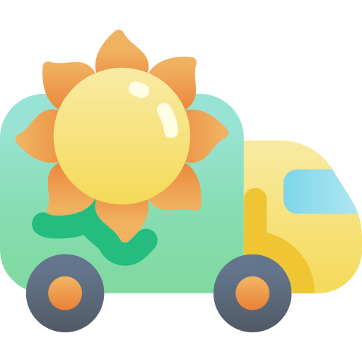 Delivery truck Kawaii Star Gradient icon