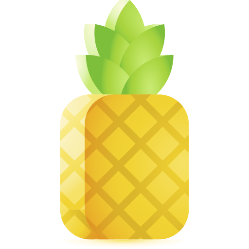 ananas 3D Color icona