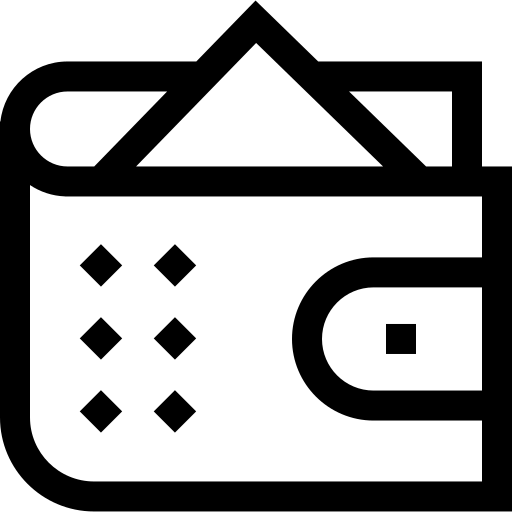 portemonnee Basic Straight Lineal icoon