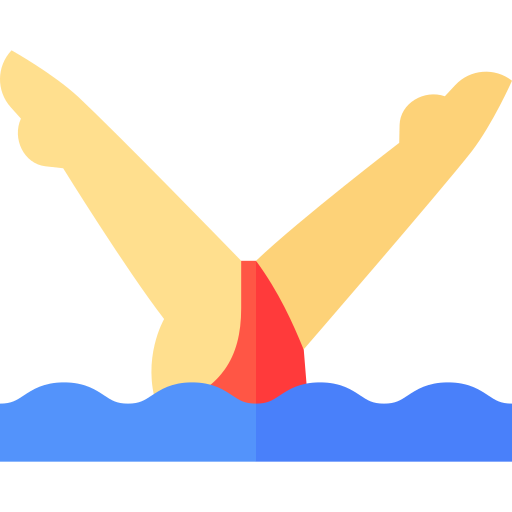natación sincronizada Basic Straight Flat icono