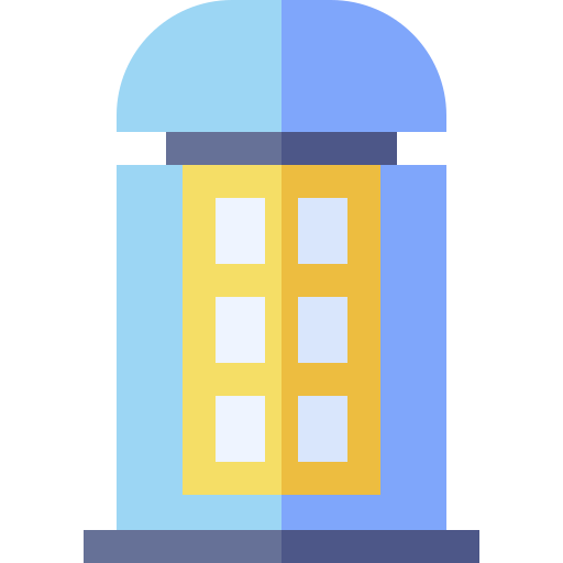Telephone booth Basic Straight Flat icon