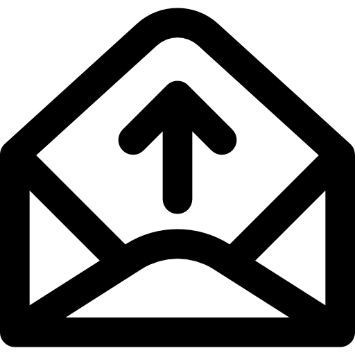 Mail Basic Black Outline icon