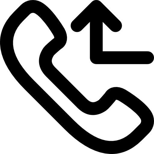 Phone call Basic Black Outline icon