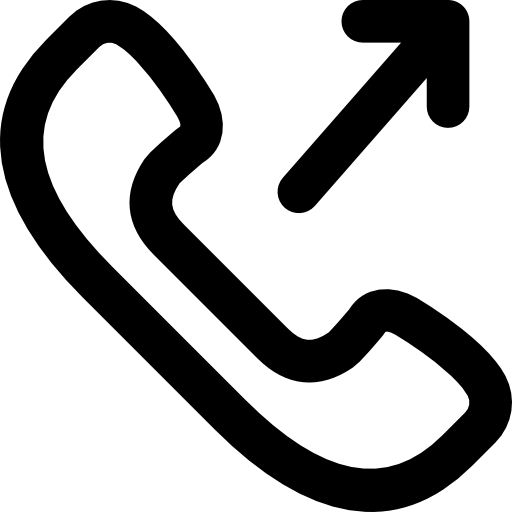 Phone call Basic Black Outline icon