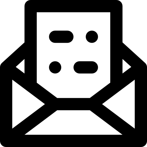 correo Basic Black Outline icono