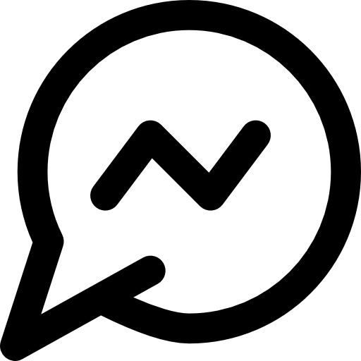 chatten Basic Black Outline icoon