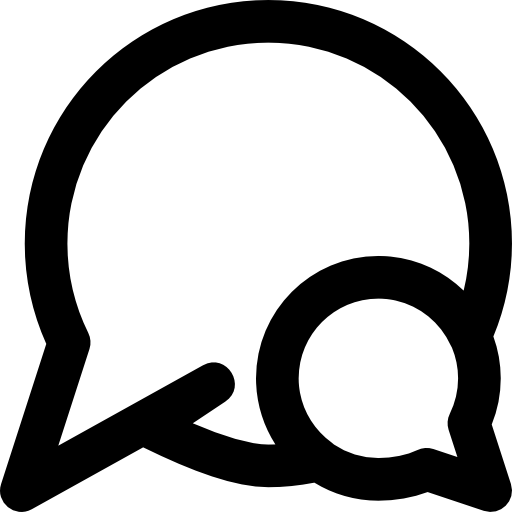 Chat Basic Black Outline icon