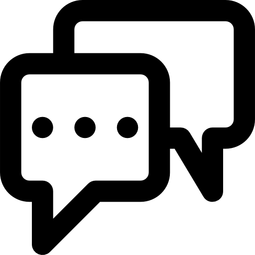 Chat Basic Black Outline icon