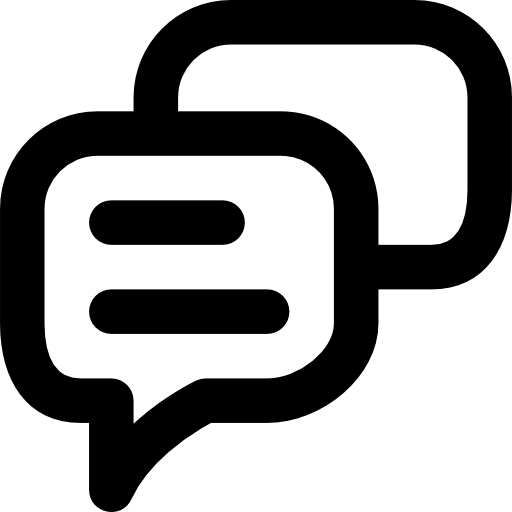chatten Basic Black Outline icoon