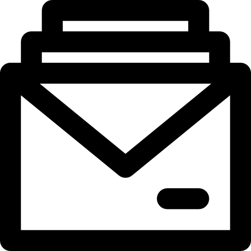 mail Basic Black Outline icoon