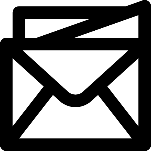 Mail Basic Black Outline icon
