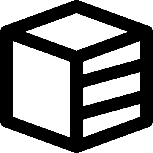 Куб Basic Black Outline иконка