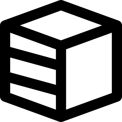 Cube Basic Black Outline icon