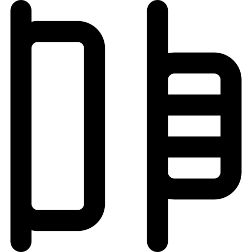 verdeling Basic Black Outline icoon
