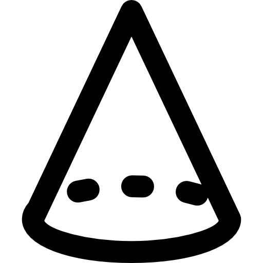 Cone Basic Black Outline icon