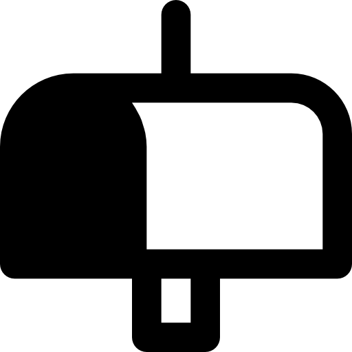postbus Basic Black Solid icoon