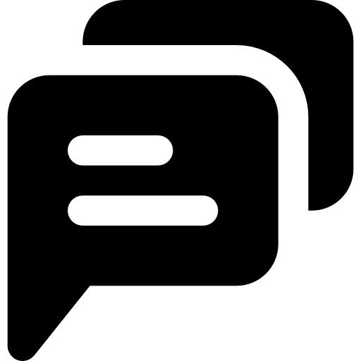 Chat Basic Black Solid icon