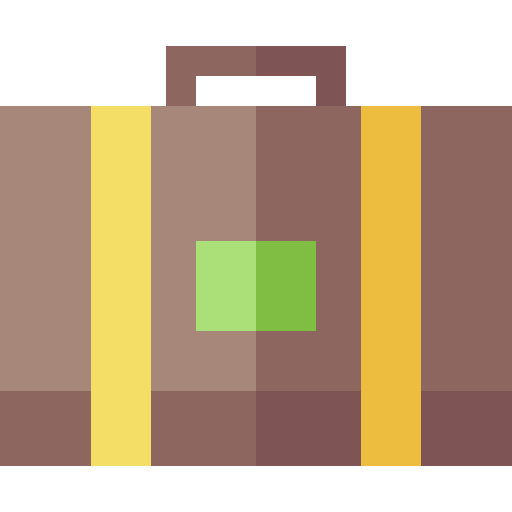 Suitcase Basic Straight Flat icon