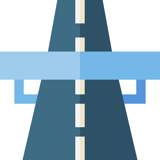 Highway Basic Straight Flat icon