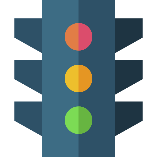 Traffic lights Basic Straight Flat icon