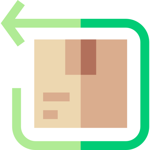 Return box Basic Straight Flat icon