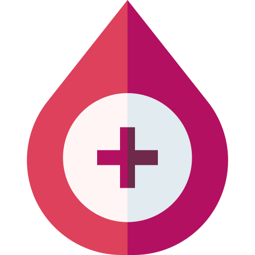 grupa krwi Basic Straight Flat ikona