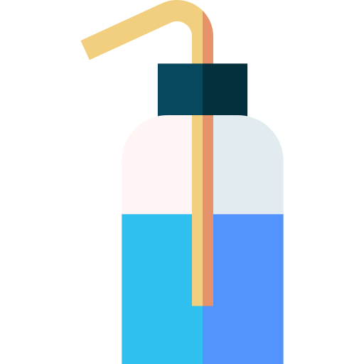 Wash bottle Basic Straight Flat icon