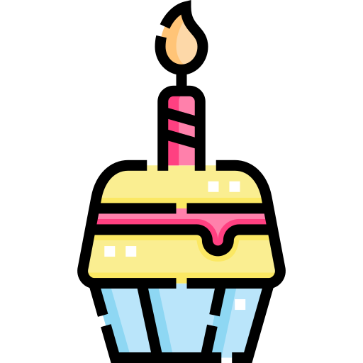 cupcake Detailed Straight Lineal color icon