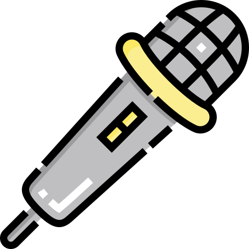 microfoon Detailed Straight Lineal color icoon