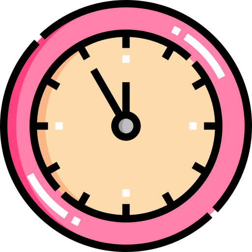 l'horloge Detailed Straight Lineal color Icône