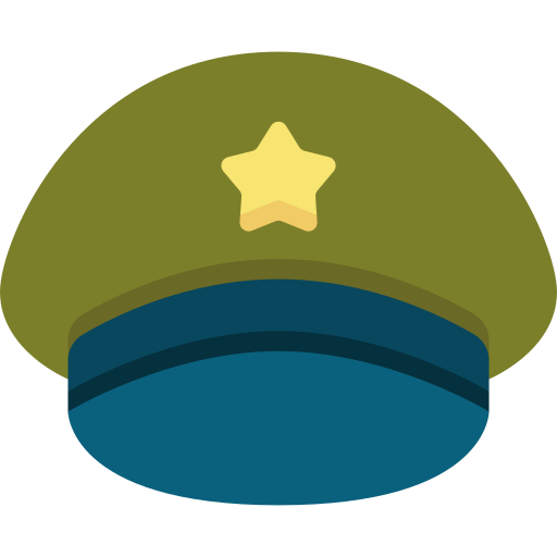 chapéu militar Special Flat Ícone