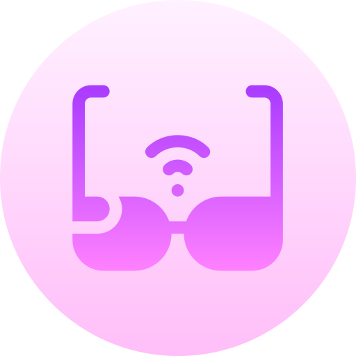 intelligente brille Basic Gradient Circular icon