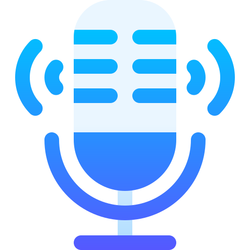 microfoon Basic Gradient Gradient icoon