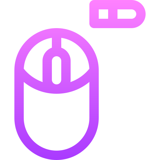 Компьютерная мышь Basic Gradient Lineal color иконка