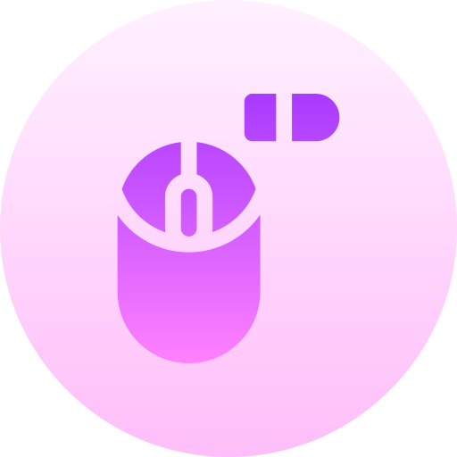 Computer mouse Basic Gradient Circular icon