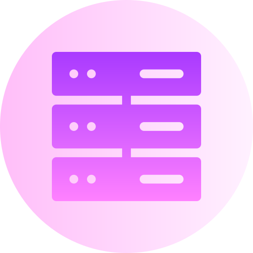 server Basic Gradient Circular icon