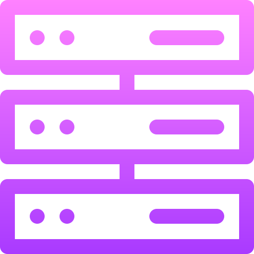 サーバ Basic Gradient Lineal color icon