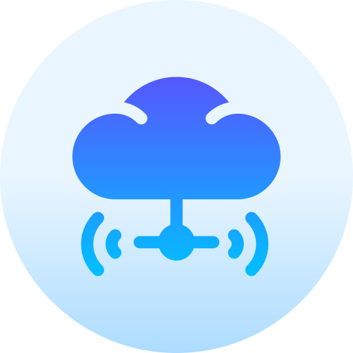 cloud computing Basic Gradient Circular icona