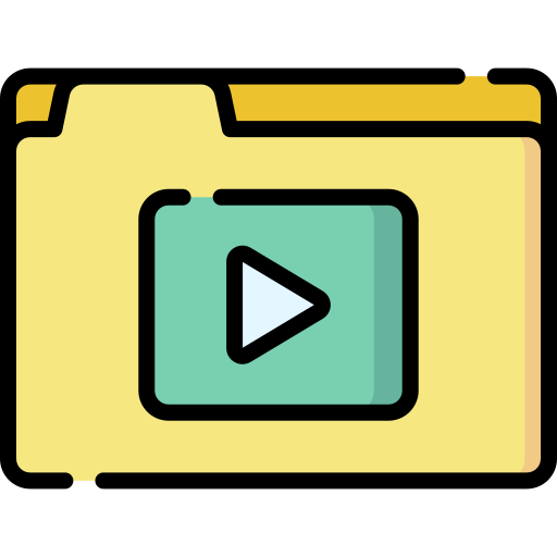 Video folder Special Lineal color icon