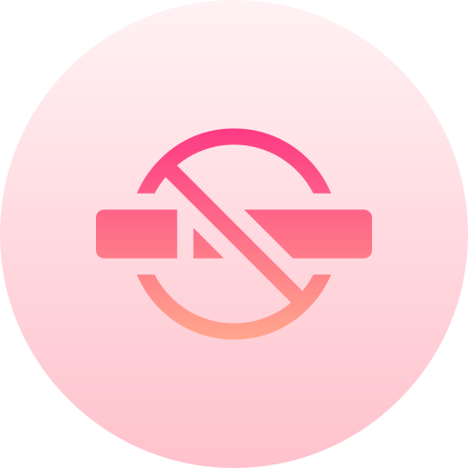 niet roken Basic Gradient Circular icoon