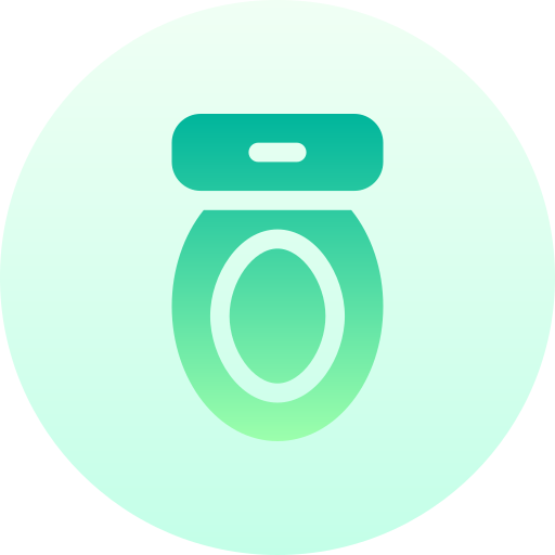 Toilet Basic Gradient Circular icon