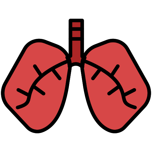 geïnfecteerde longen Generic Outline Color icoon