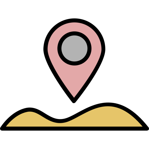 pin de ubicación Generic Outline Color icono