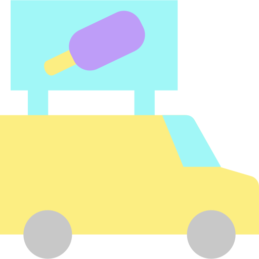 samochód z lodami Generic Flat ikona