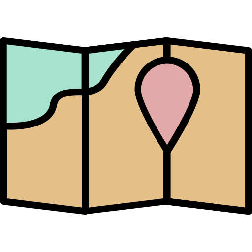 지도 Generic Outline Color icon